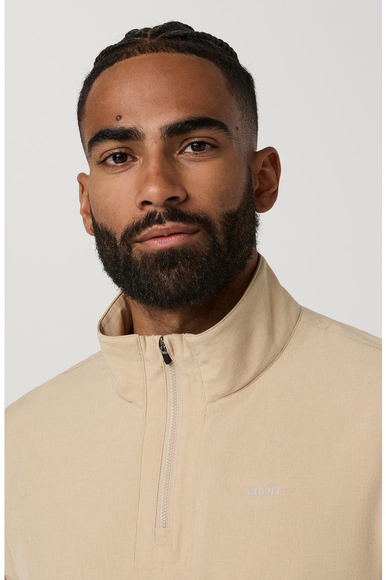 Venture Quarter Zip Performance Jacket, Alternate, color, KHAKI LINEN TEXTURE