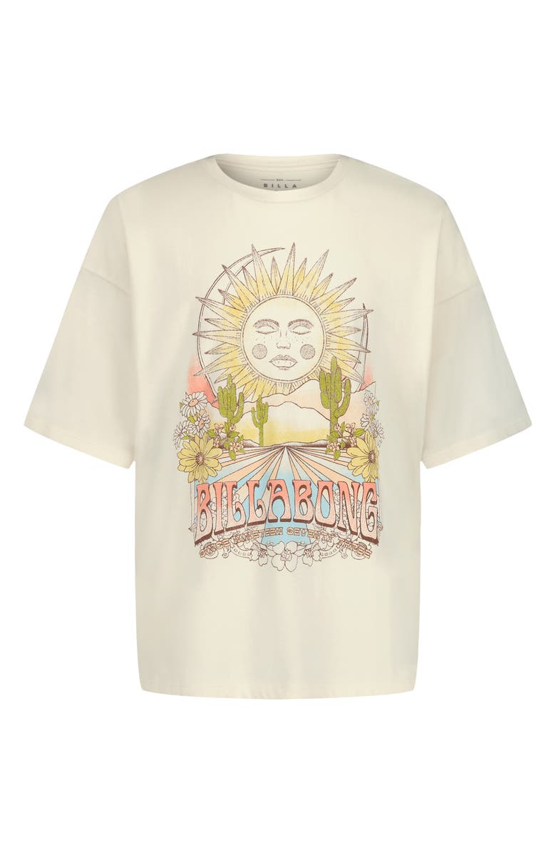 Billabong Kids' Sunset Oversize Cotton T-Shirt, Main, color, Salt Crystal