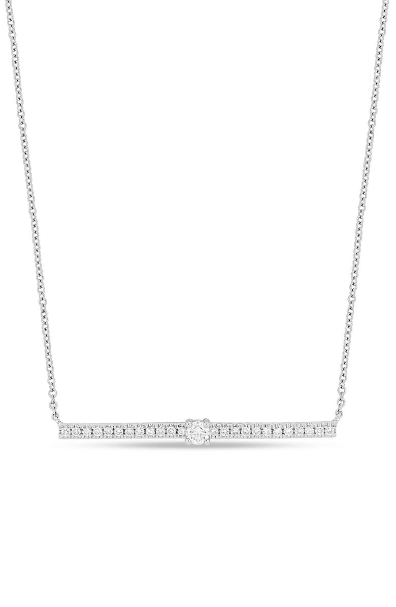 Bony Levy Linea 18K White Gold Diamond Bar Pendant Necklace, Main, color, 