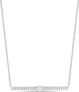 Bony Levy Linea 18K White Gold Diamond Bar Pendant Necklace