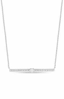 Bony Levy Linea 18K White Gold Diamond Bar Pendant Necklace
