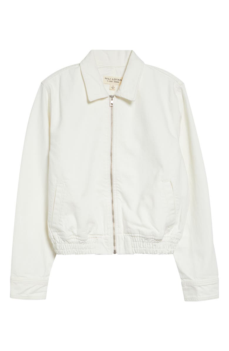 Nili Lotan Najac Denim Jacket, Main, color, Cream
