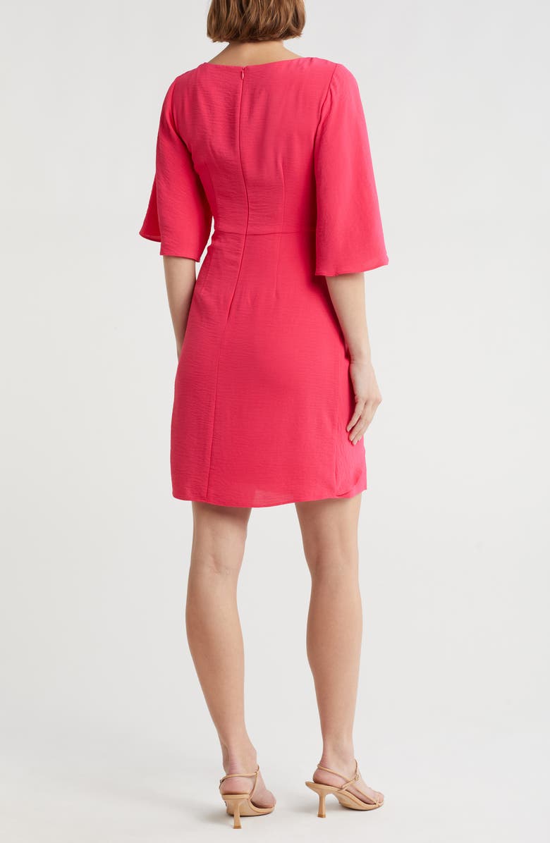Vince Camuto Tie Front Dress, Alternate, color, Hot Pink