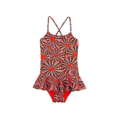 Vilebrequin Graphic-print Swimsuit In Coquelicot