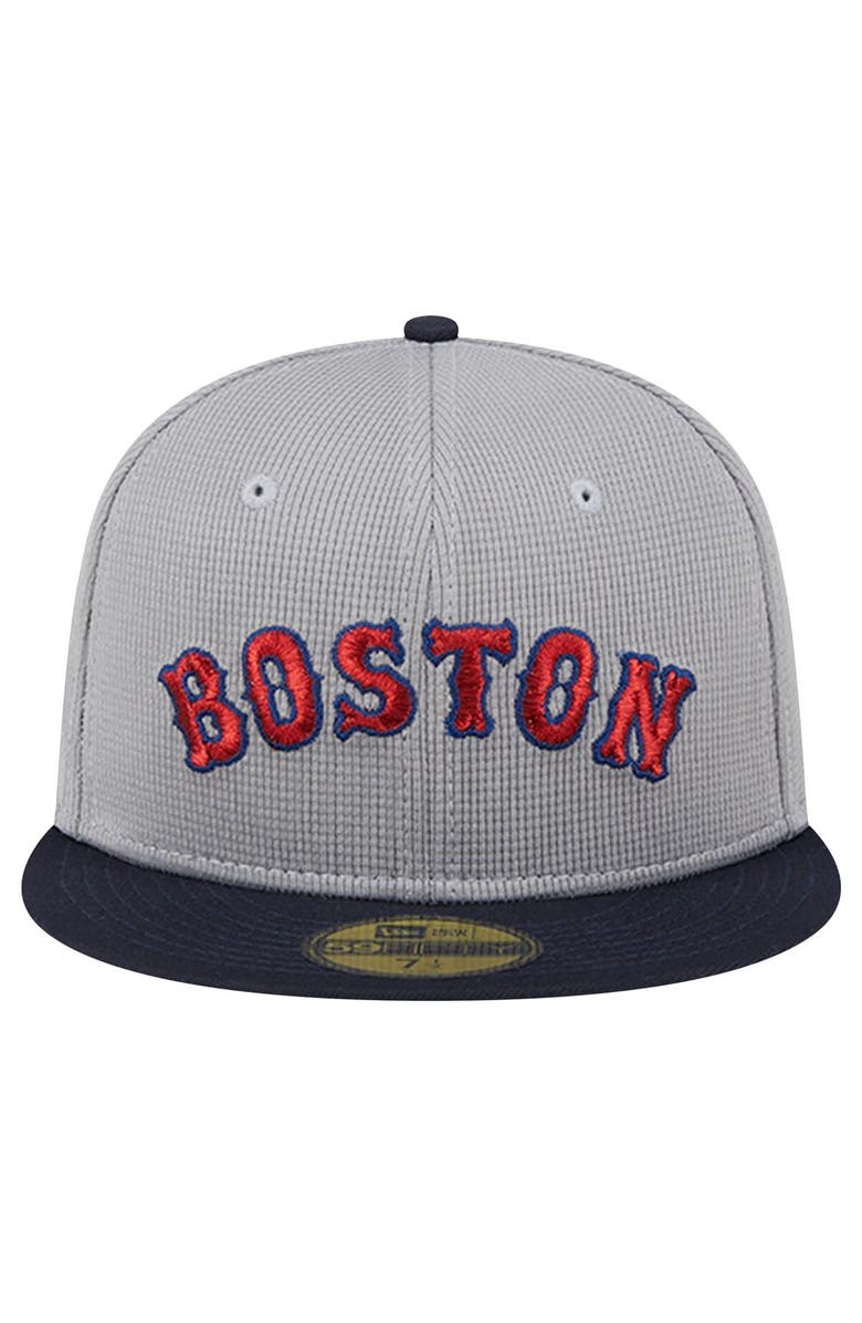 New Era Men's New Era Gray Boston Red Sox Pivot Mesh 59FIFTY Fitted Hat, Alternate, color, Gray