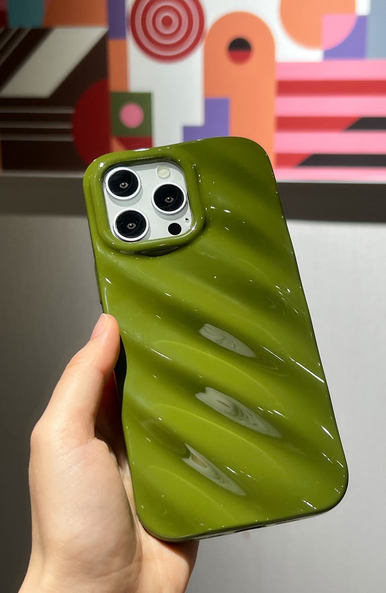 Auramma Silk Look Green iPhone 14 Pro Max Case, Alternate, color, Green