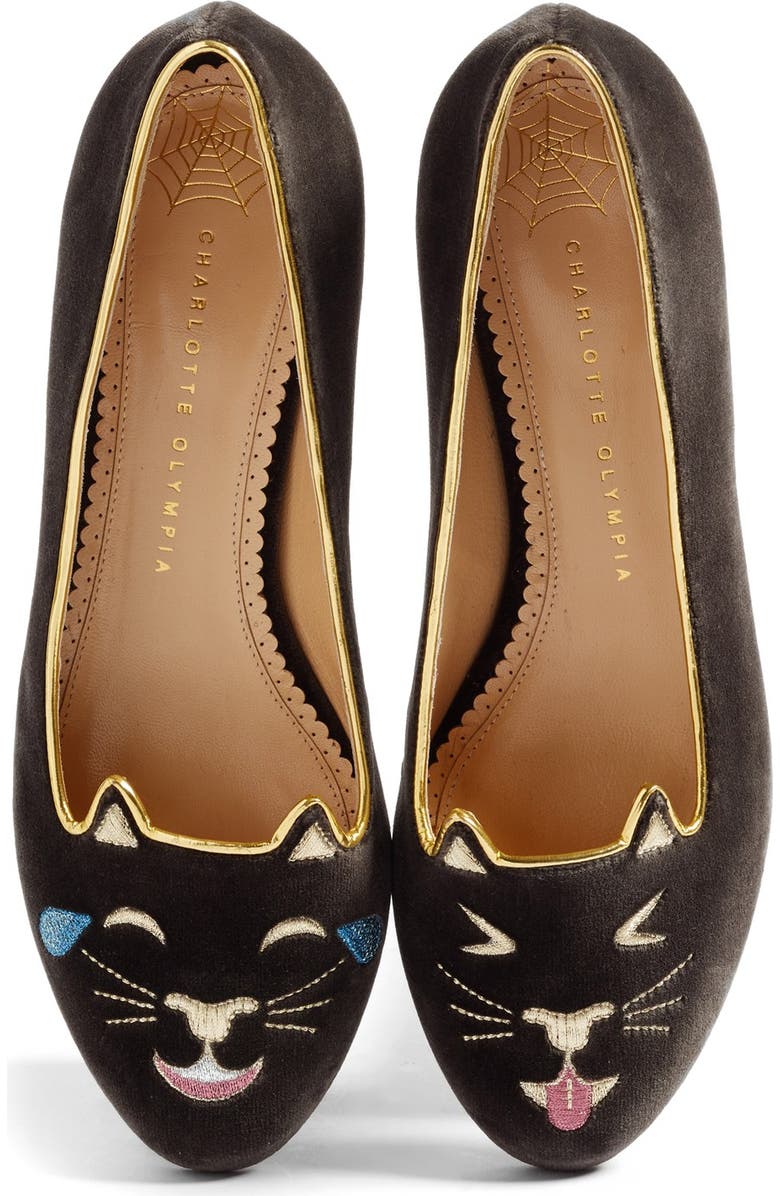 Charlotte Olympia LOL Kitty Flat, Main, color,