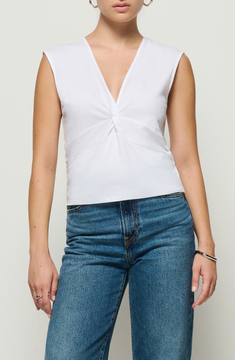 Shelly Twist Front Sleeveless Top