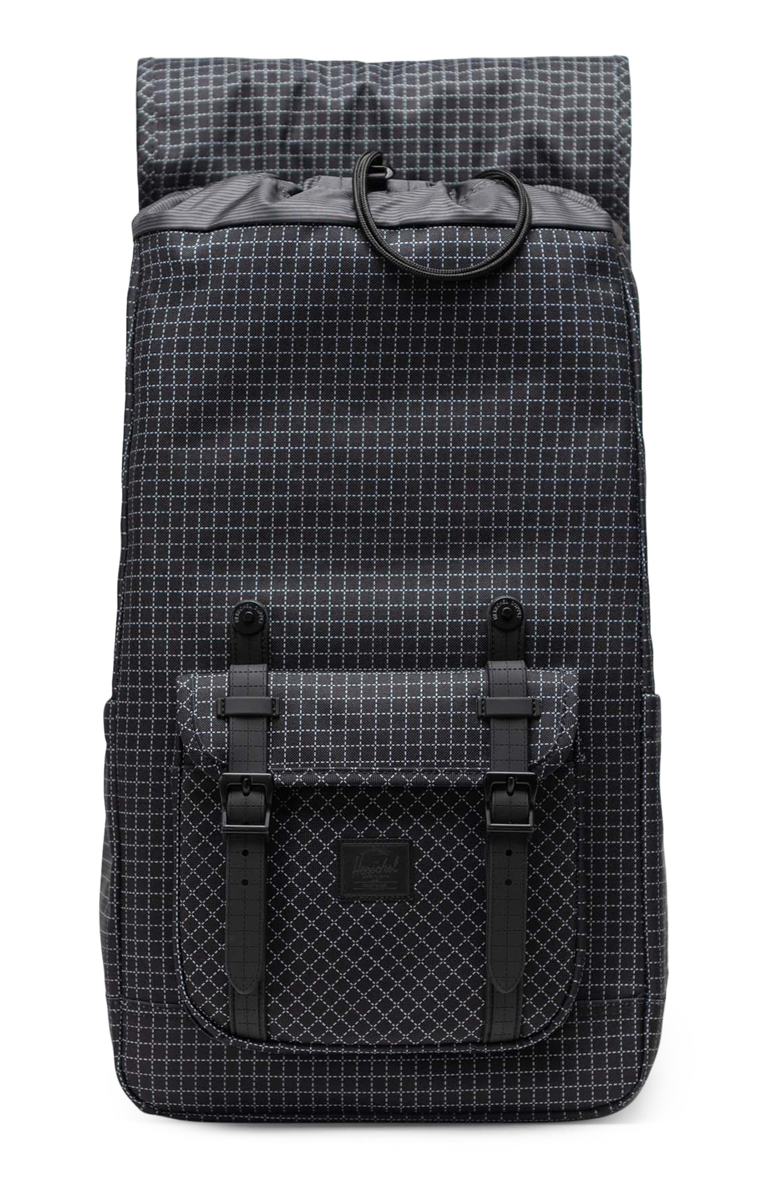 Herschel Supply Co. Little America Backpack, Alternate, color, Grid - Black