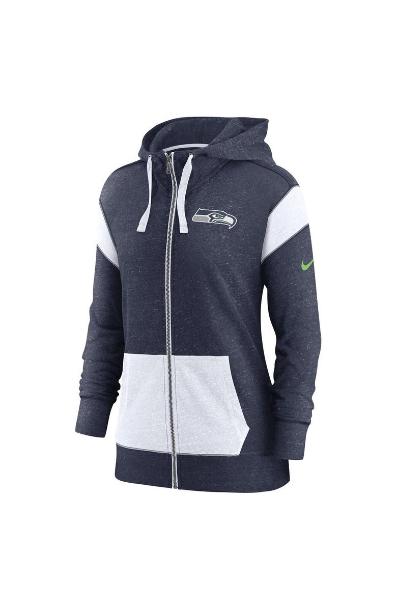 Nike Women's Nike College Navy/White Seattle Seahawks Plus Size Monaco Full-Zip Lightweight Hoodie, Alternate, color, 