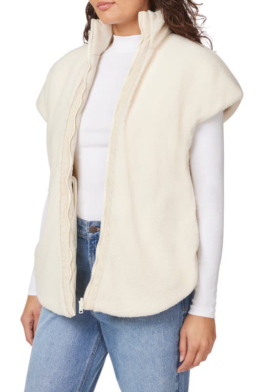 Kensie Reversible Fleece Quilted Vest In White
