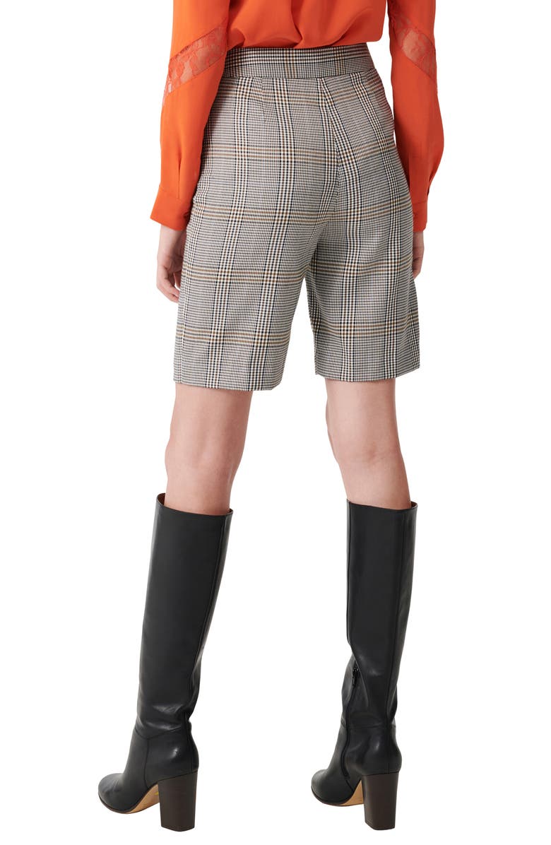 maje Check Bermuda Shorts, Alternate, color, 