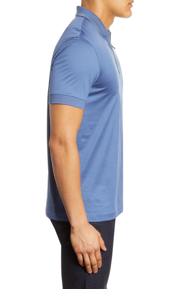 BOSS Paras Tipped Zip Polo, Alternate, color,