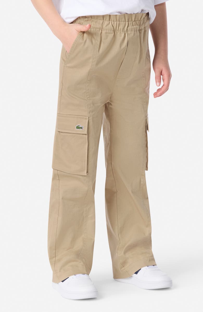 Lacoste Kids' Straight Leg Cargo Pants, Alternate, color, Viennois