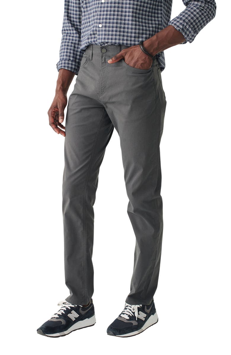 Faherty Movement Five-Pocket Pants, Main, color, Graphite
