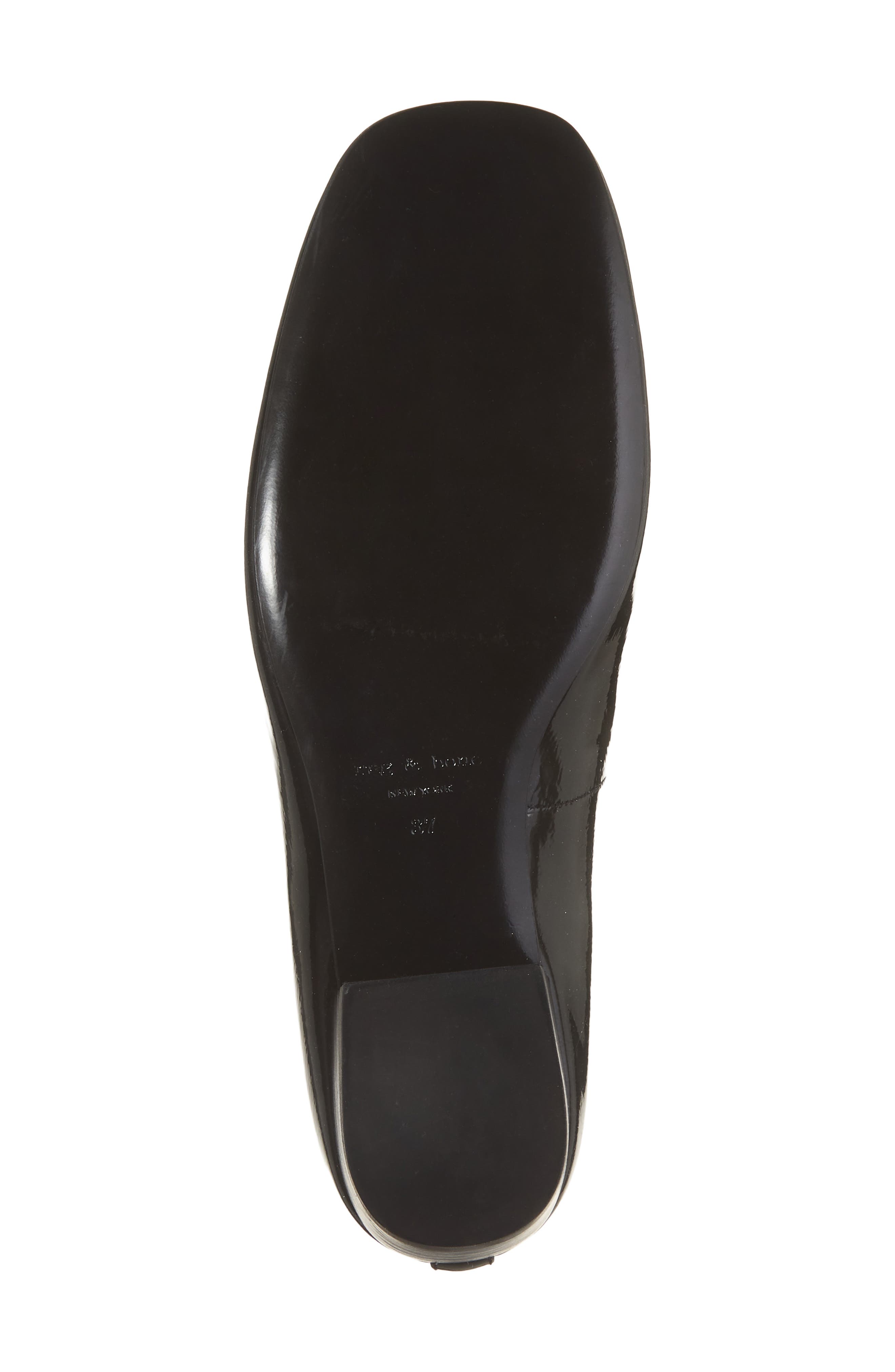 Poppi Heeled Ballet Leather Pump, Alternate, color, BLACK PT