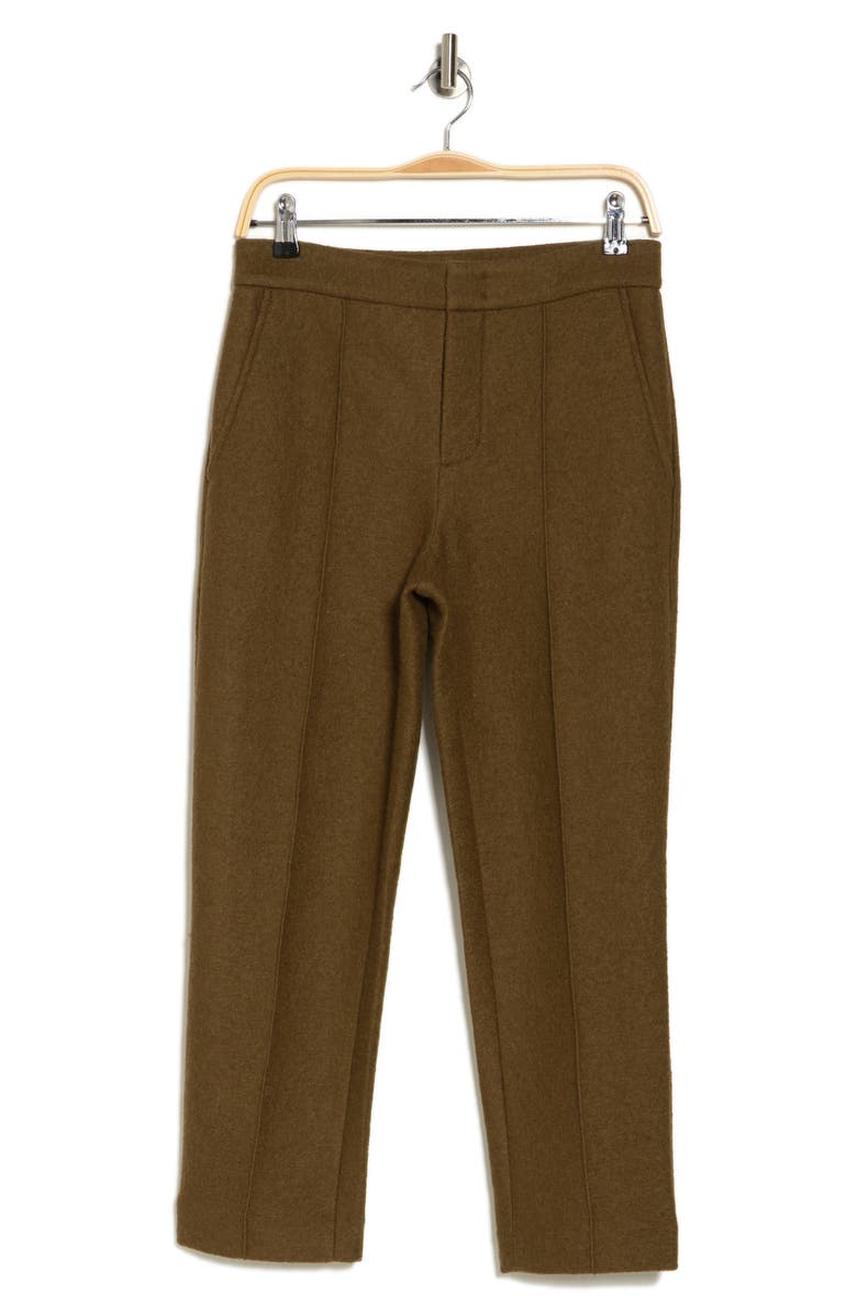 Vince Wool Tapered Stove Pipe Pants, Alternate, color, Vine