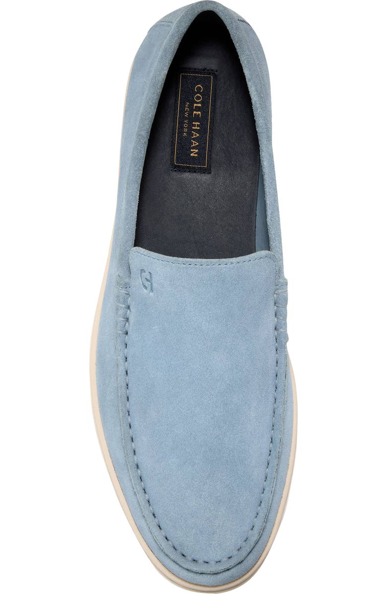 Cole Haan Greenwich Grand Venetian Loafer, Alternate, color, Dusty Blue Suede / Ivory