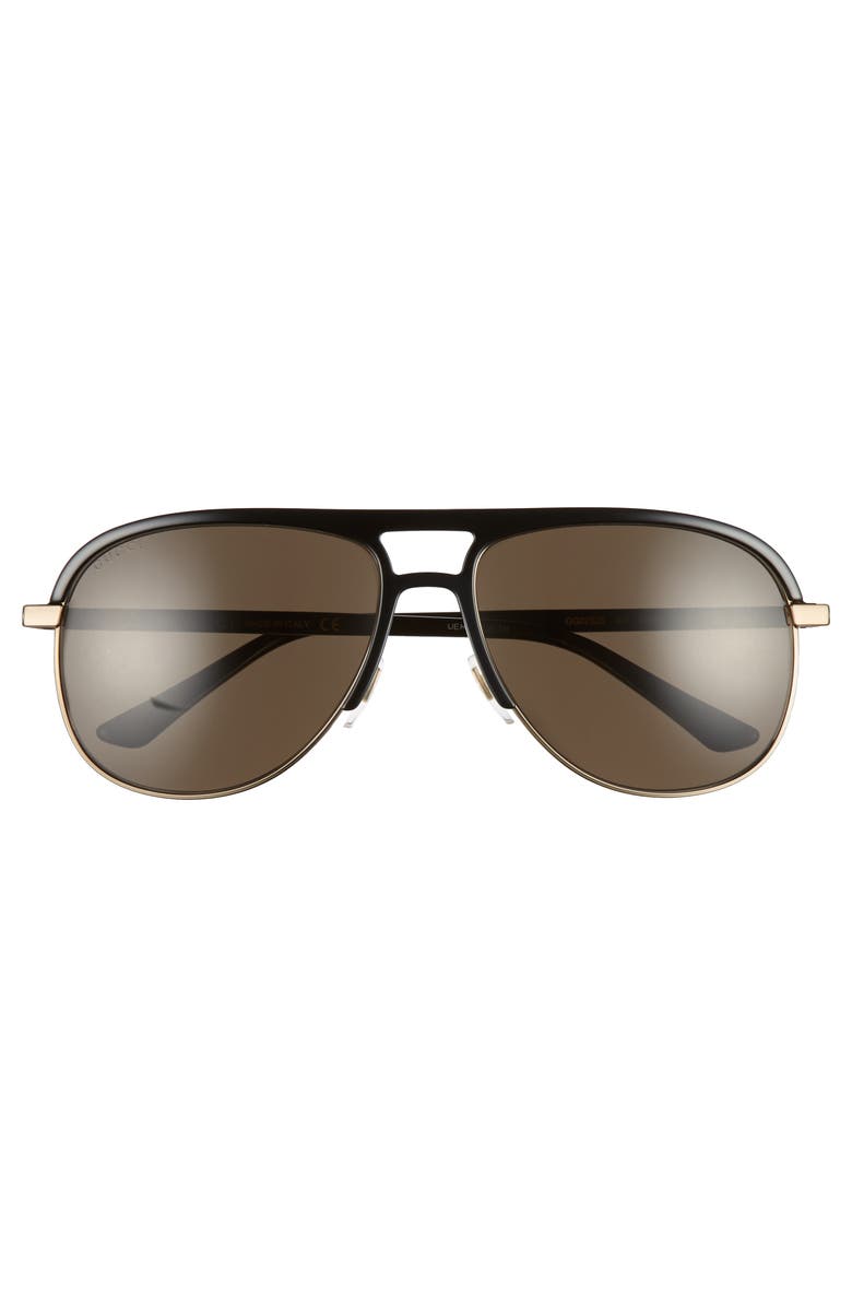 Gucci 60mm Aviator Sunglasses, Alternate, color,