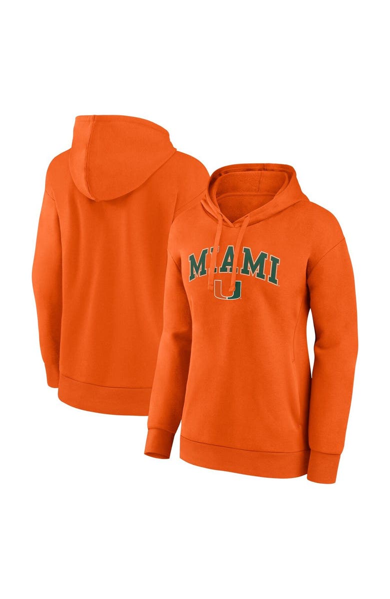 FANATICS Women's Fanatics Branded Orange Miami Hurricanes Evergreen Campus Pullover Hoodie, Main, color, Orange