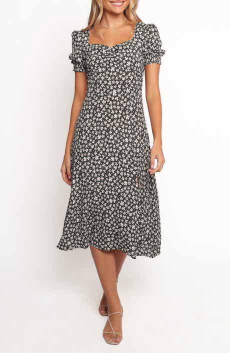 Petal & Pup Franklin Floral Puff Sleeve Midi Dress