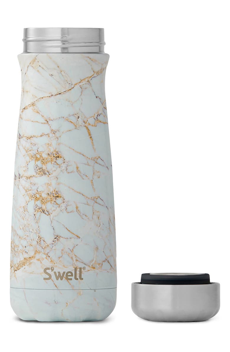 S'well Traveler Calcatta Gold 20-Ounce Insulated Stainless Steel Water Bottle, Alternate, color,