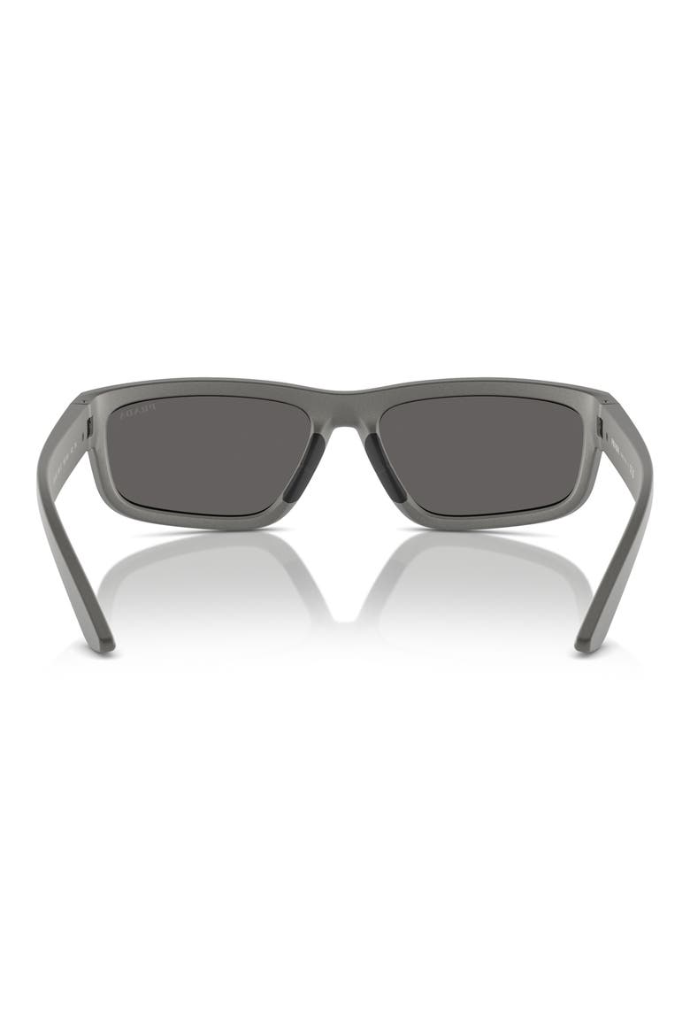 59mm Rectangular Sunglasses, Alternate, color, GREY SILVER
