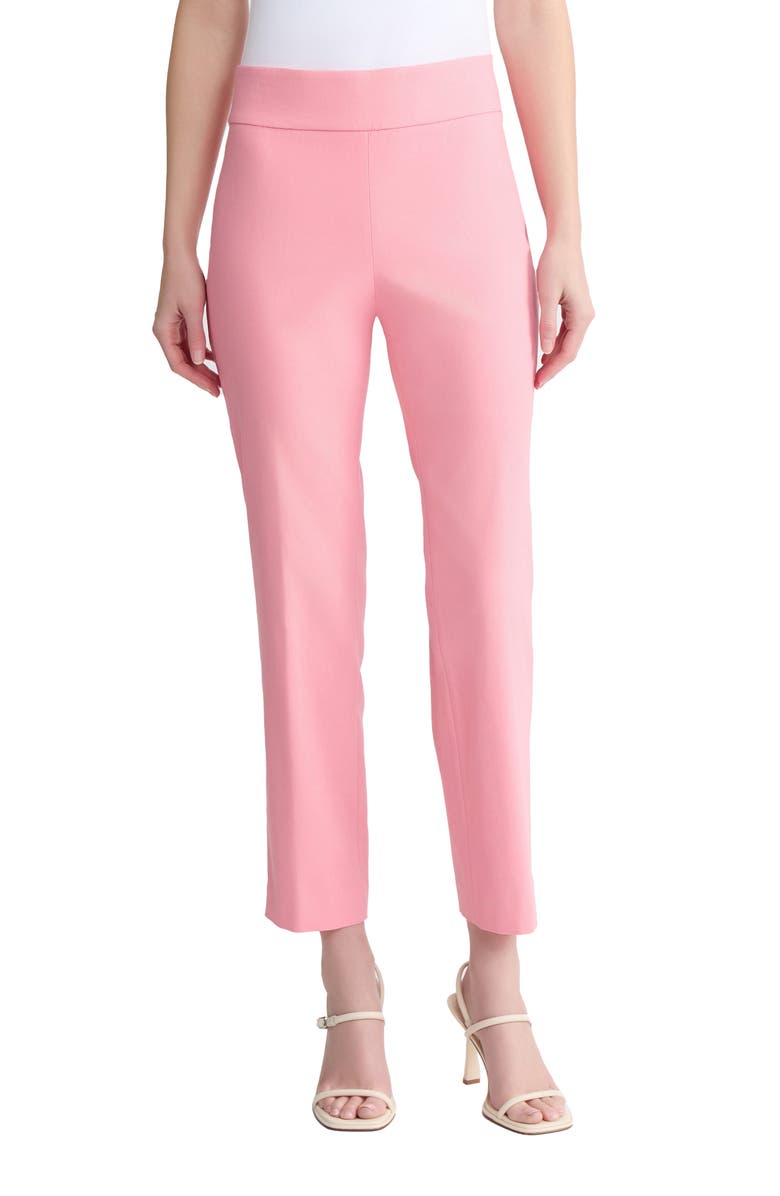 Jones New York Pull-On Straight Leg Pants, Main, color, Coral Canyon