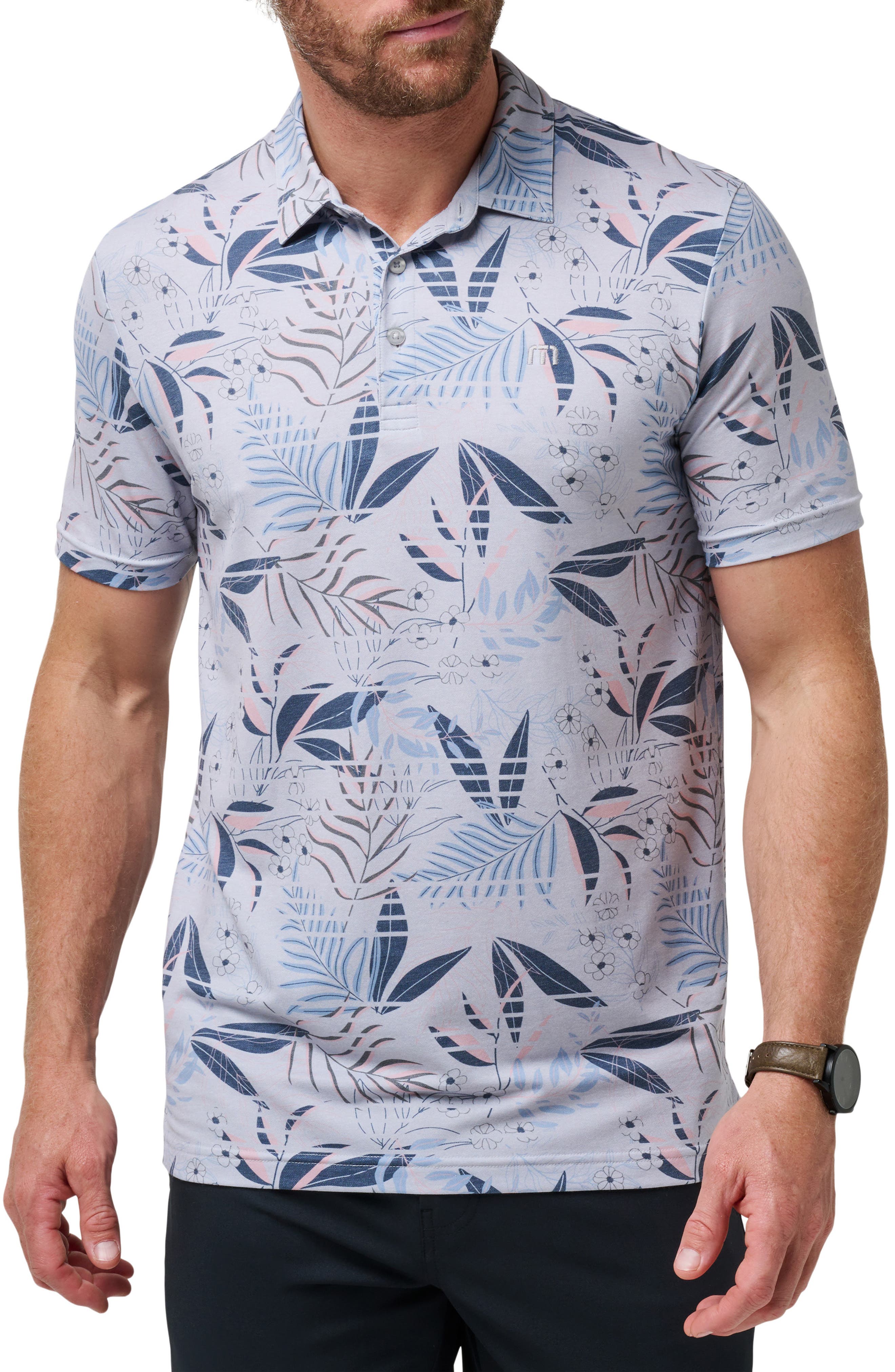 TravisMathew Rip Current Floral Piqué Polo