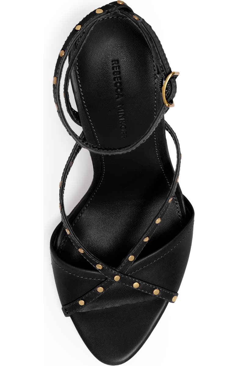 Rebecca Minkoff Studded Ankle Strap Sandal, Alternate, color, Black