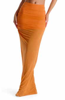Naked Wardrobe Ruched Mesh Skirt