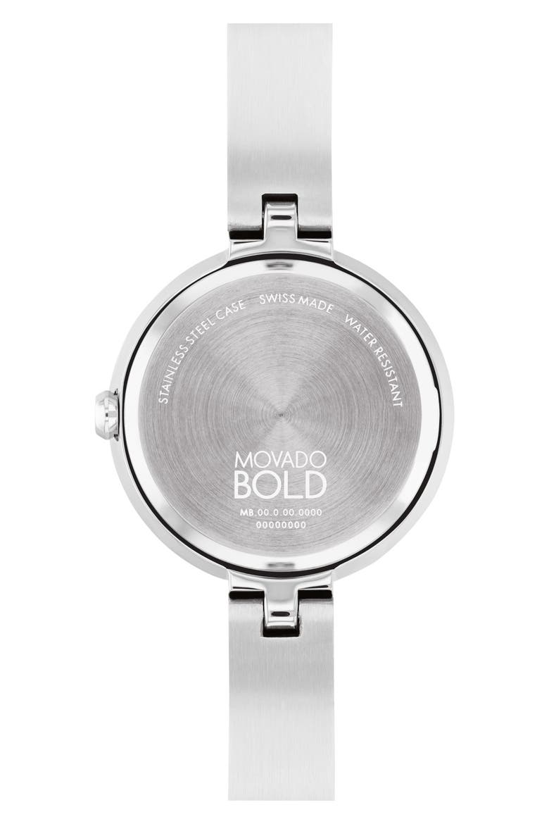 Bold Mother-of-Pearl Bangle Bracelet Watch, 28mm, Alternate, color, MOTHER OF PEARL