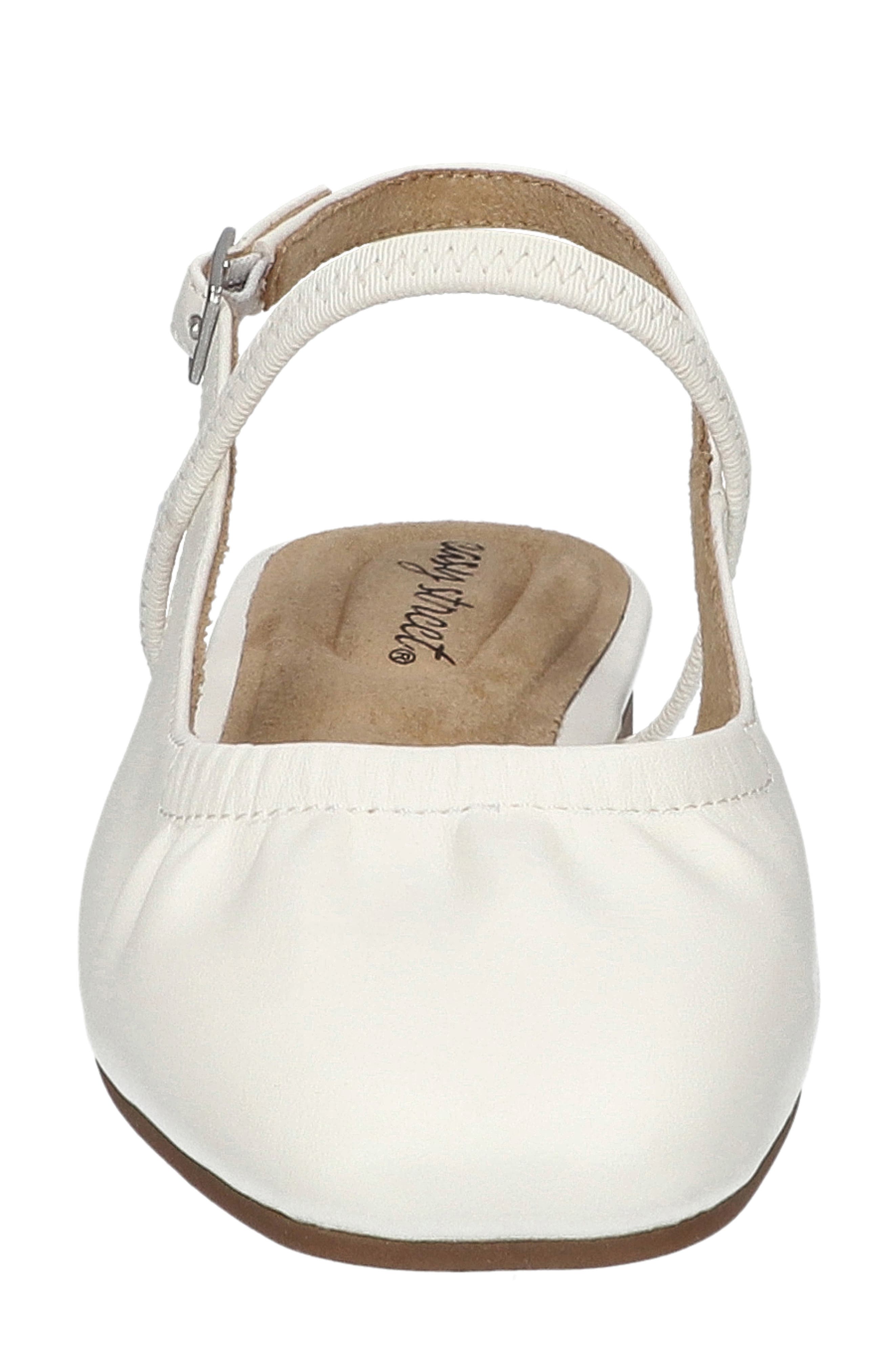 Blake Slingback Flat, Alternate, color, WHITE