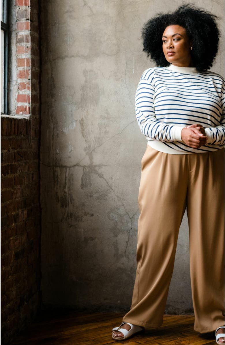 ABLE Claire Crepe Wide Pant, Alternate, color, 