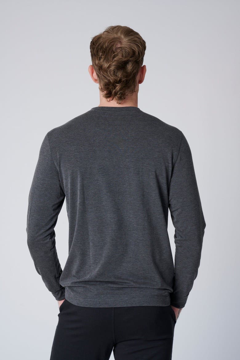 Long Sleeve Everyday T-Shirt, Alternate, color, Heathered Black