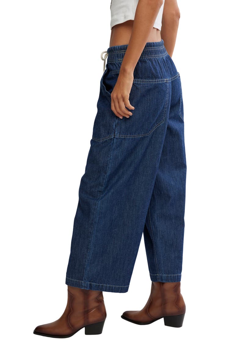 Easy Peasy Wide Leg Mid Rise Denim Drawstring Pants, Alternate, color, CRUISE CONTROL