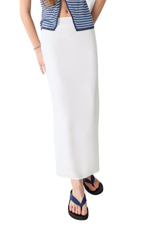 Side Slit Midi Skirt