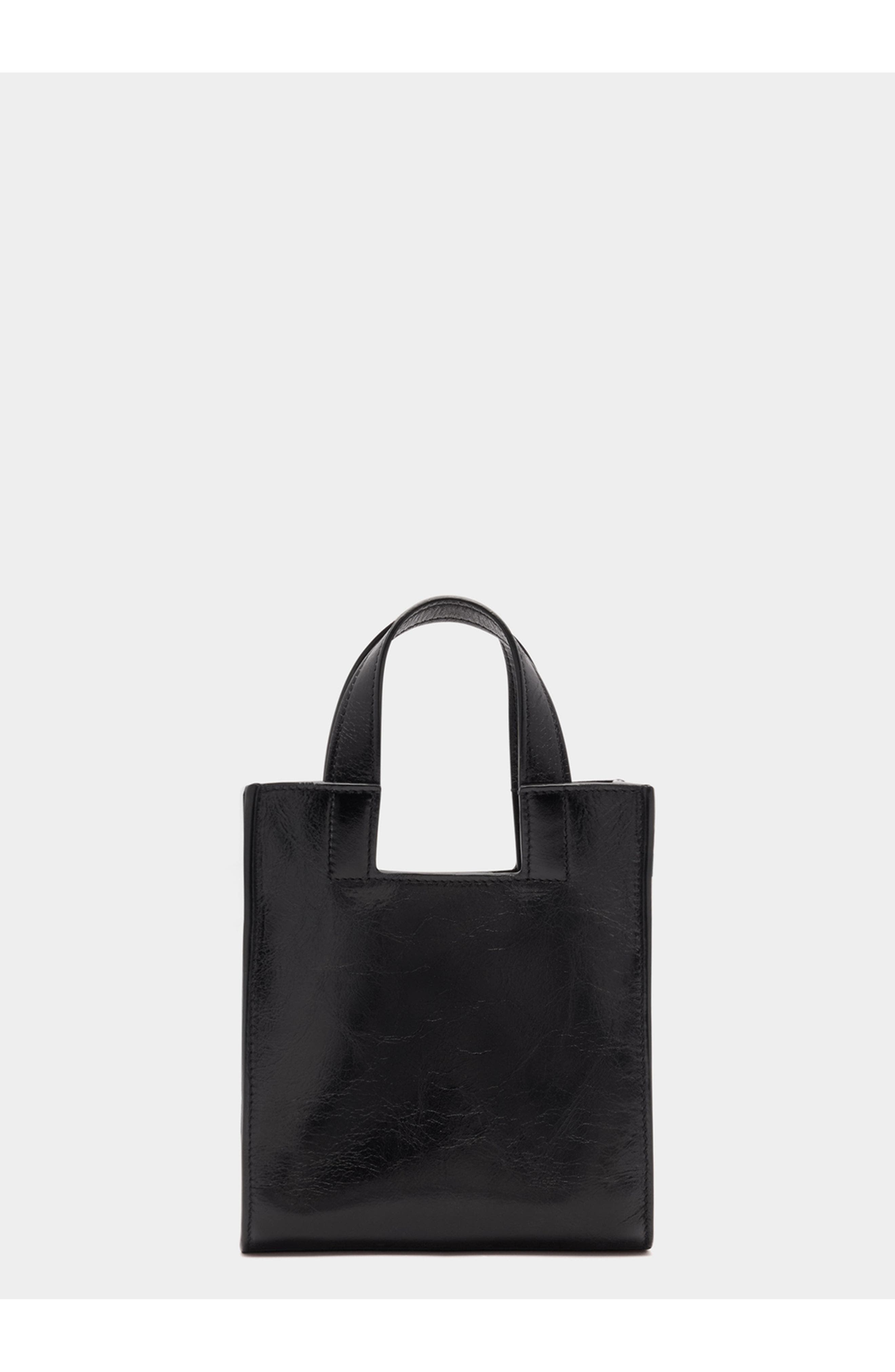 Bally Easy Bally Small Tote Bag in Leather, Alternate, color, Black