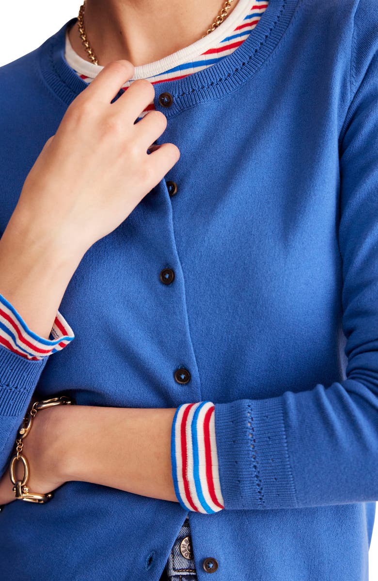 Boden Catriona Cotton Blend Cardigan, Alternate, color, 