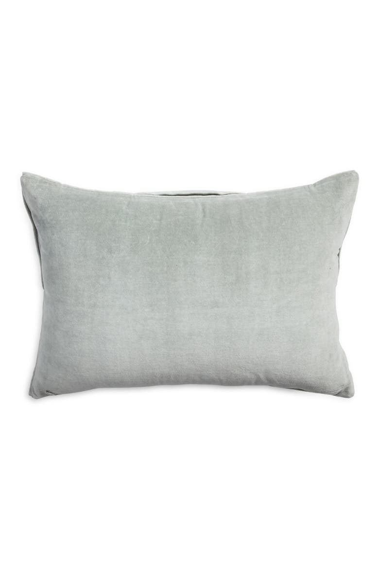 Pleated Velveteen Accent Pillow, Alternate, color, GREEN HALO
