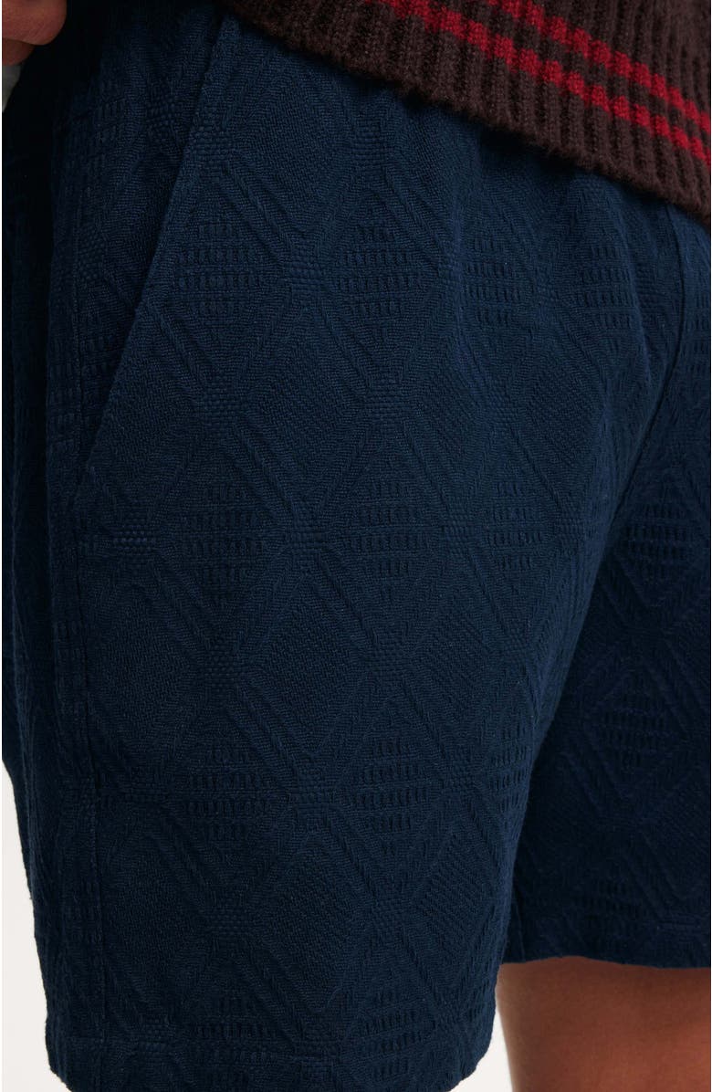 Cotton On Men's Elevated Easy Short, Alternate, color, True Navy Diamond Grid Knit