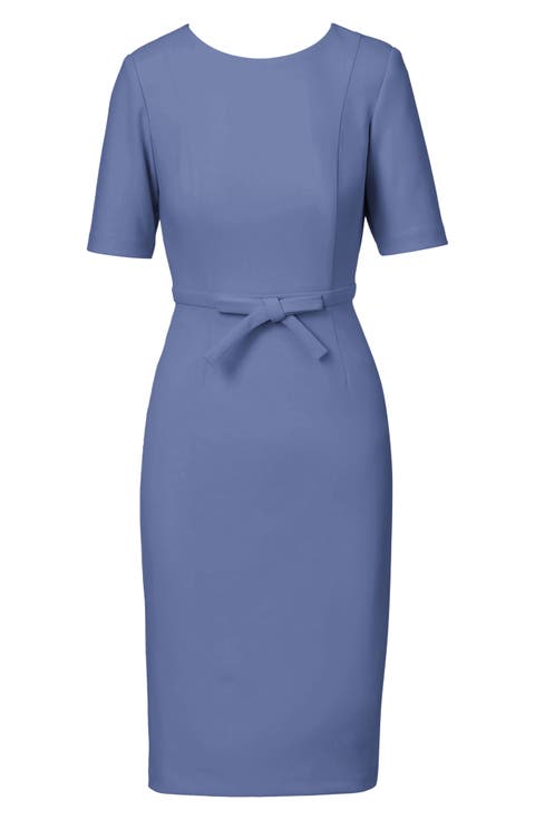 Bow Front Sheath Dress