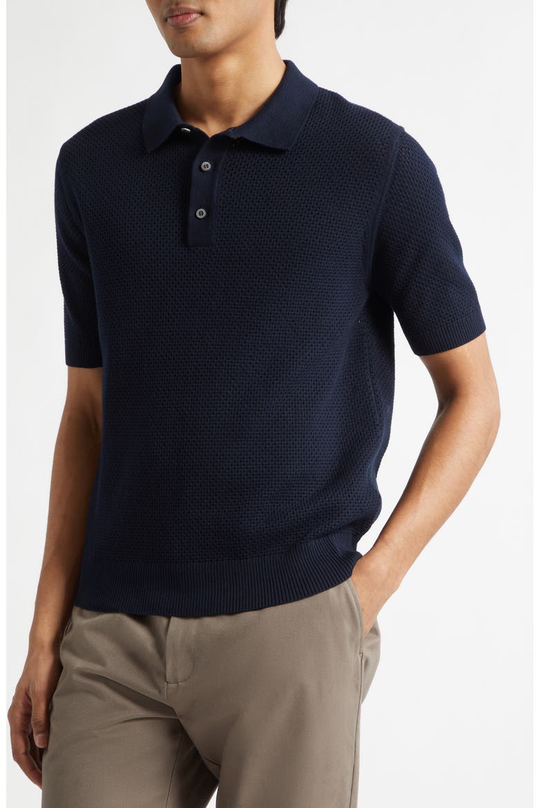 Cotton Mesh Polo, Alternate, color, NAVY