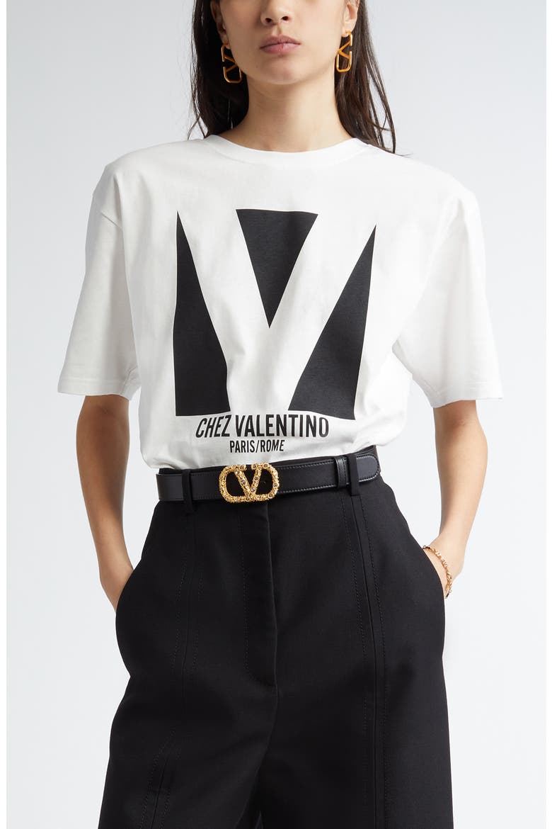 現行　VALENTINO Chez Valentino ロゴTシャツ XS Chez Valentino Oversize Logo Graphic T-Shirt (Women) | Nordstrom