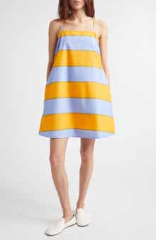 Pelit Galleria Colorblock Stripe Cotton Dress