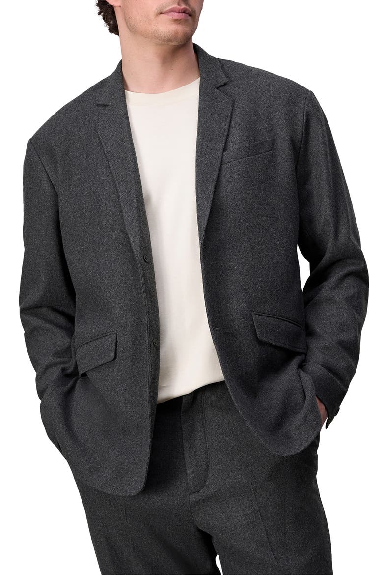 Shift Flannel Blazer, Main, color, HEATHER GREY