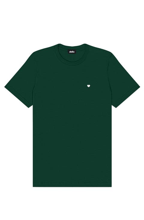 Mens Lil Heart Midweight Cotton Tee