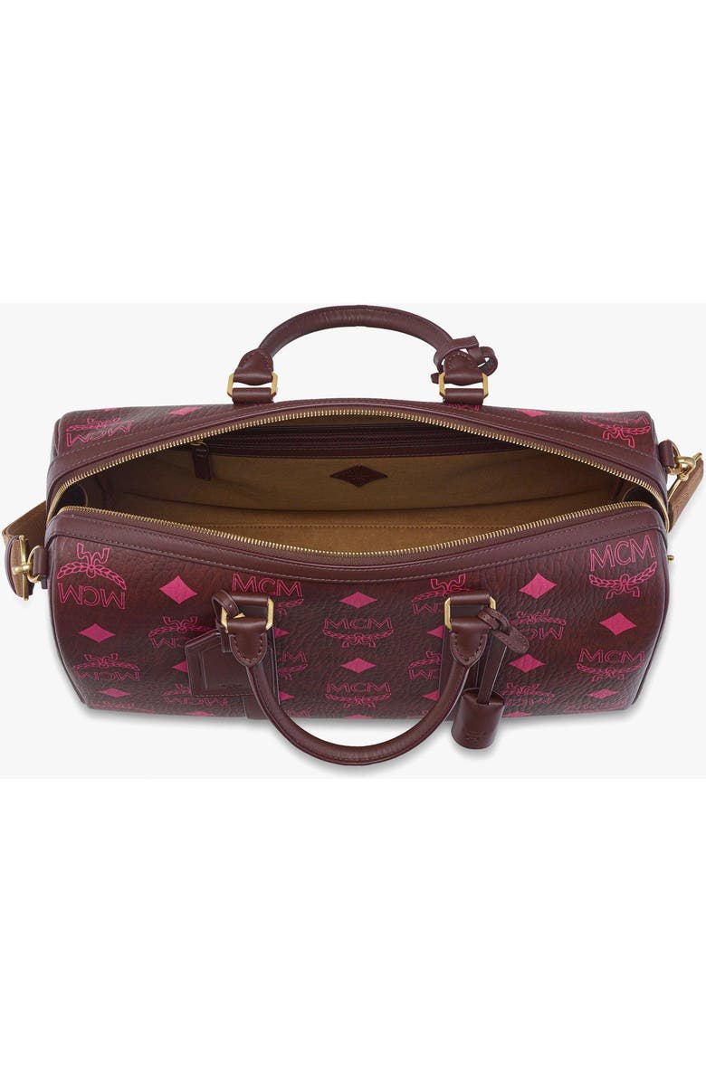 MCM Small Ottomar Weekender Bag in Maxi Visetos, Alternate, color, Cinnamon