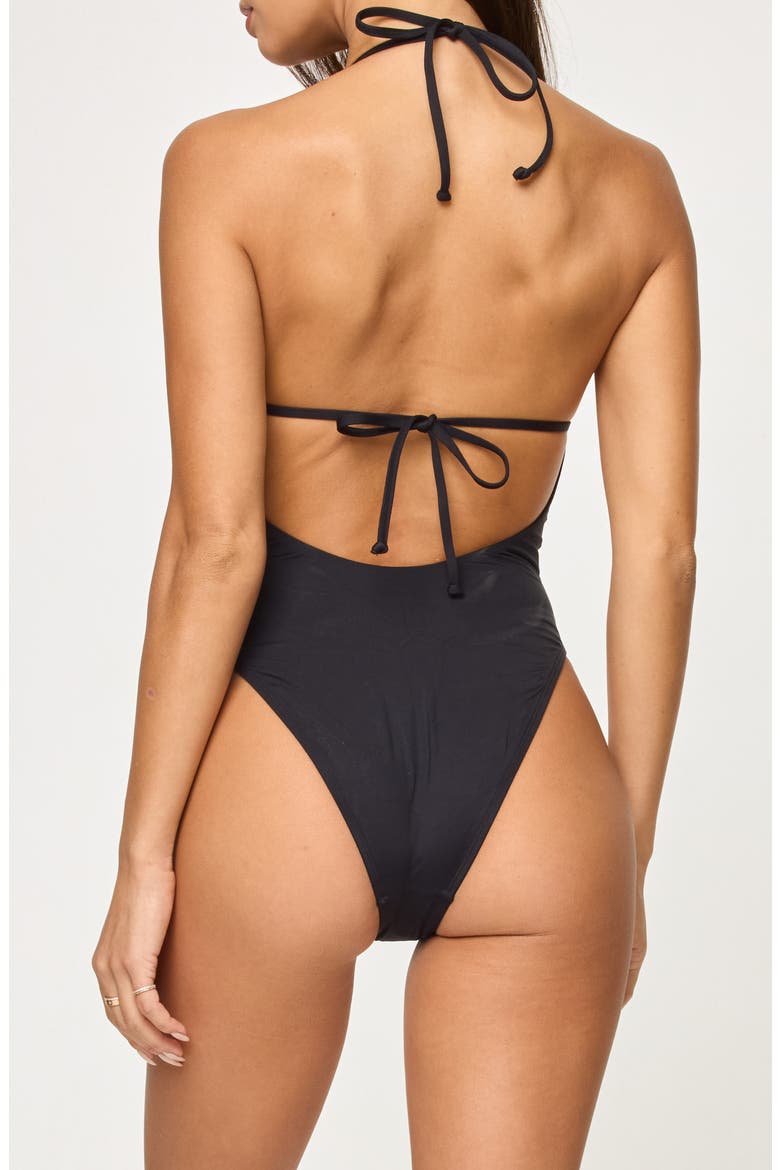 Deert Days Fringe One-Piece Swimsuit, Alternate, color, BLACK