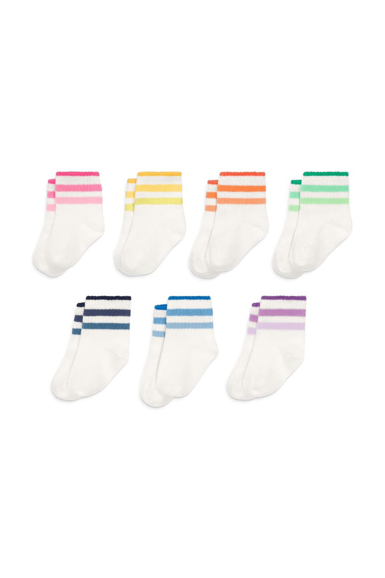 Baby Tonal Ringer Sock 7-Pack, Main, color, Tonal Rainbow Mix